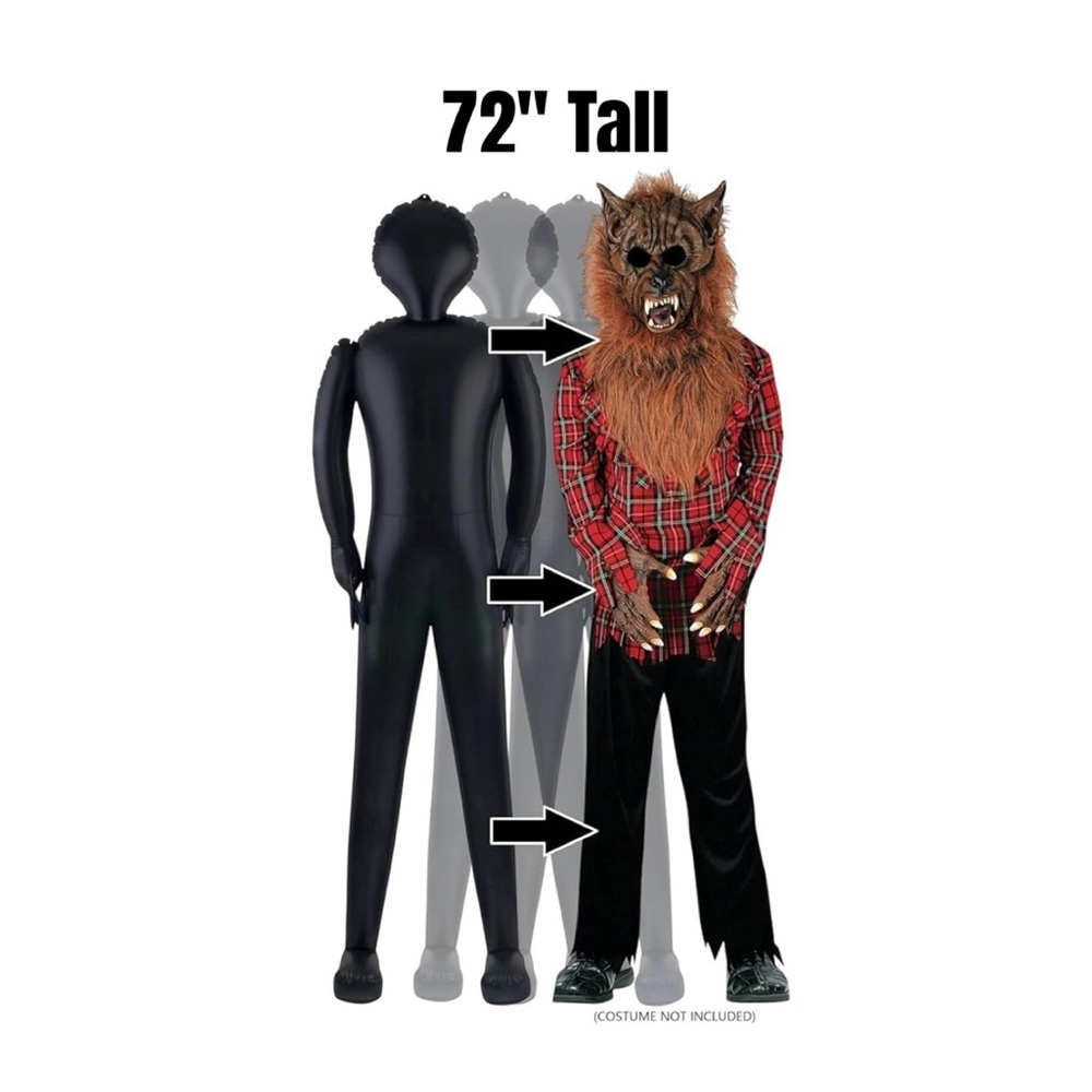 Seasons Full Size Inflatable Body, 72" Tall, Halloween Decor, NEW